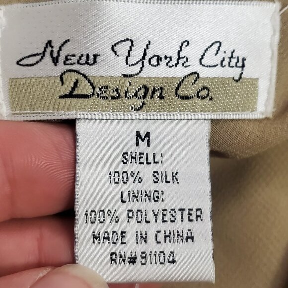 New York City Design Co Womens Silk Forest Fairy Top Size M Brown Whimsical - Picture 6 of 11